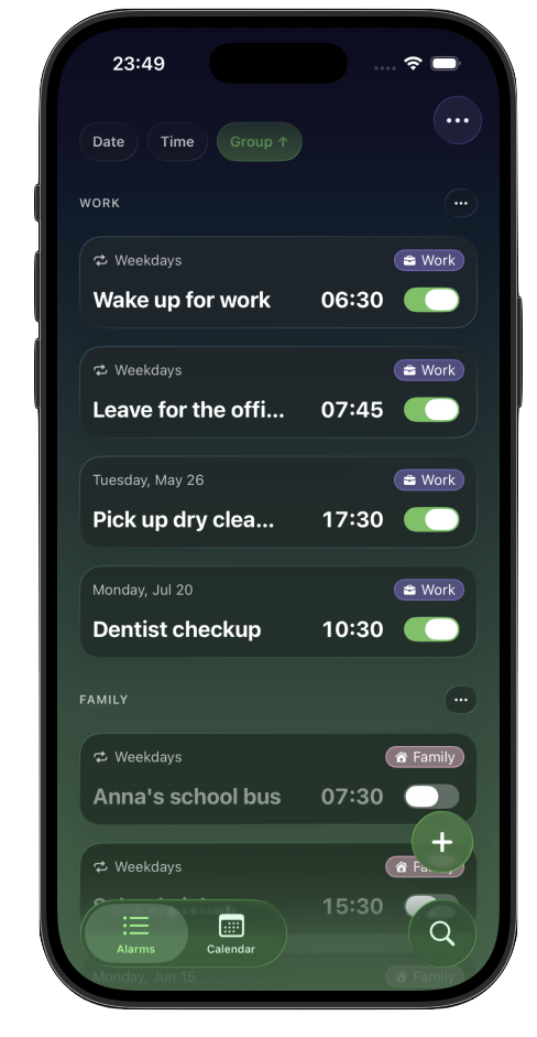 AlarmPlanner App